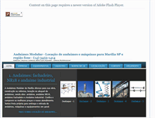 Tablet Screenshot of andaimesmodular.com.br